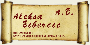 Aleksa Biberčić vizit kartica